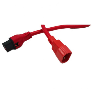 Conector de bloqueo C13 al cable de extensión C14 IEC